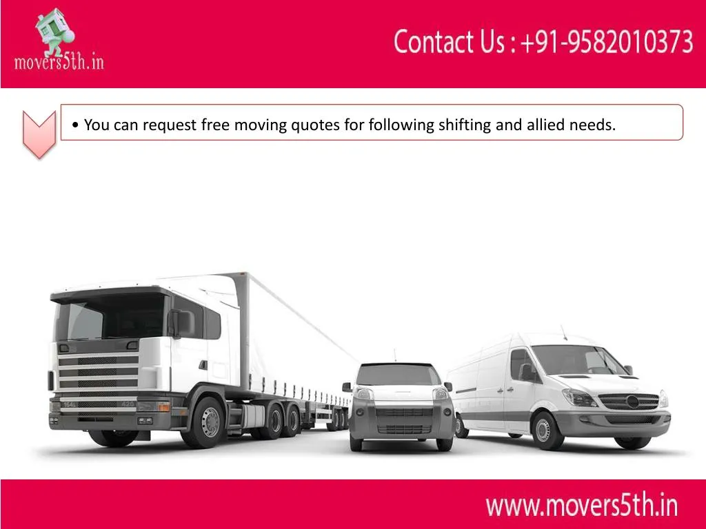 you can request free moving quotes for following