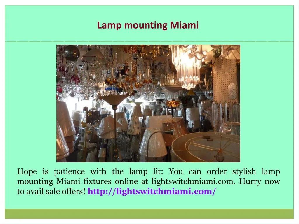 lamp mounting miami