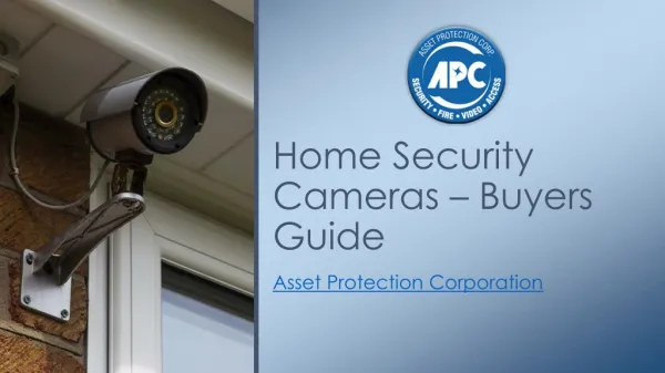 Home Security Cameras – Buyers Guide