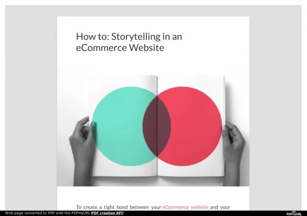 How to: Storytelling in an ecommerce Website