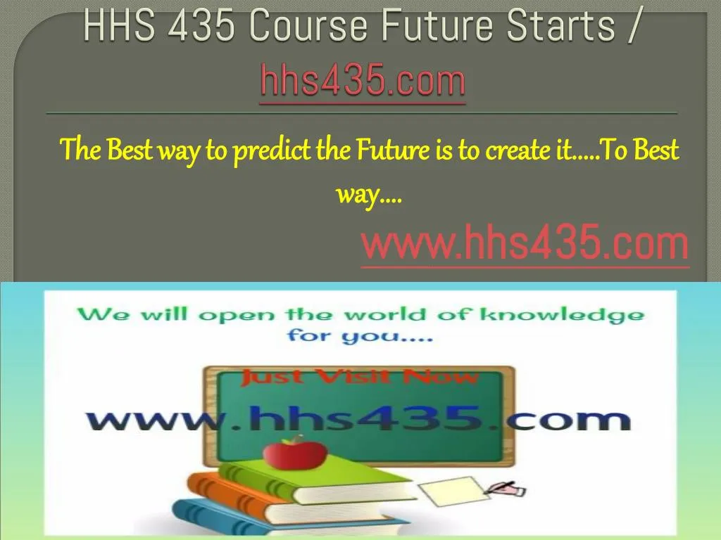 hhs 435 course future starts hhs435 com