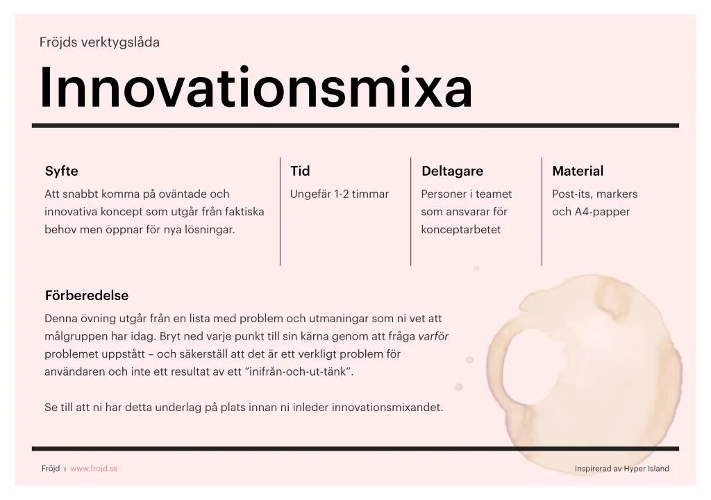 fr jds verktygsl da innovationsmixa