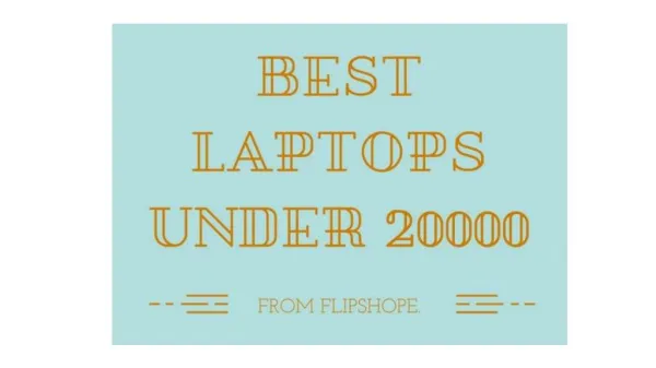 Laptops under 20000