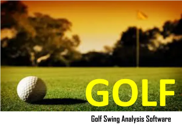 Golf Swing Analysis Software - Swing Profile