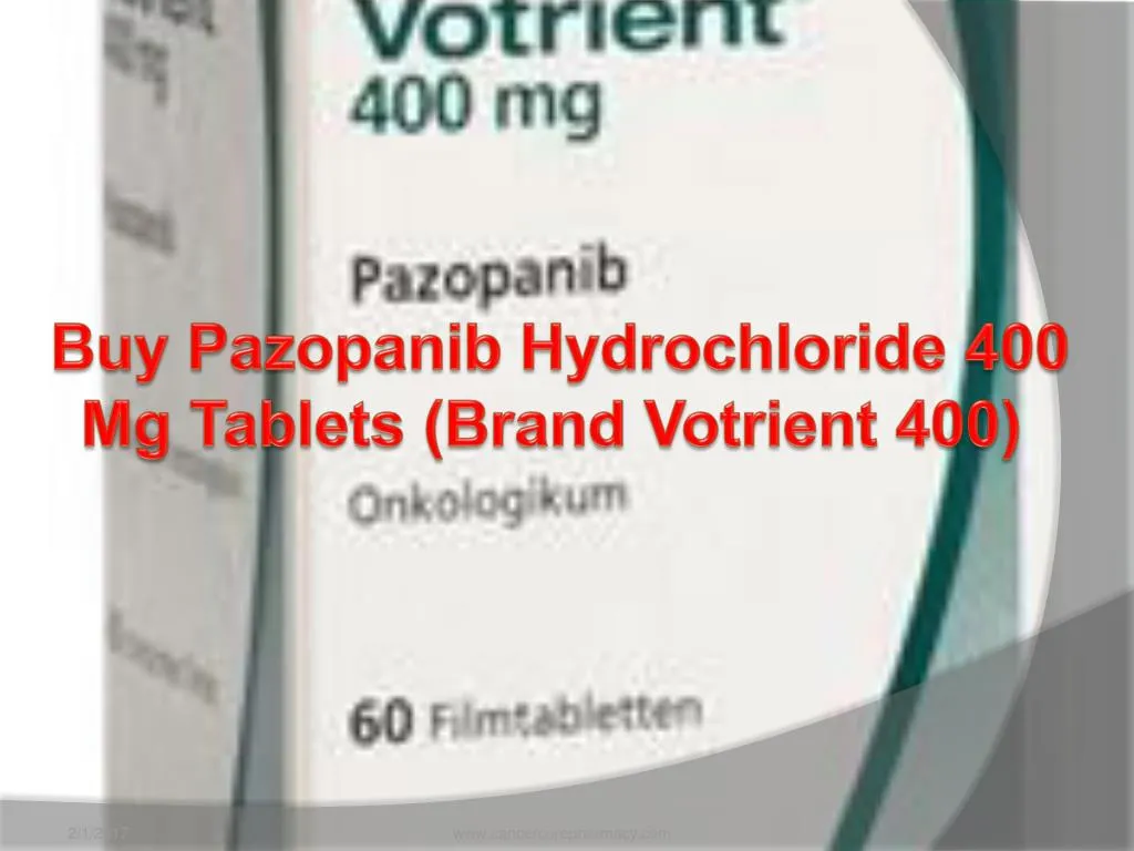 buy pazopanib hydrochloride 400 mg tablets brand