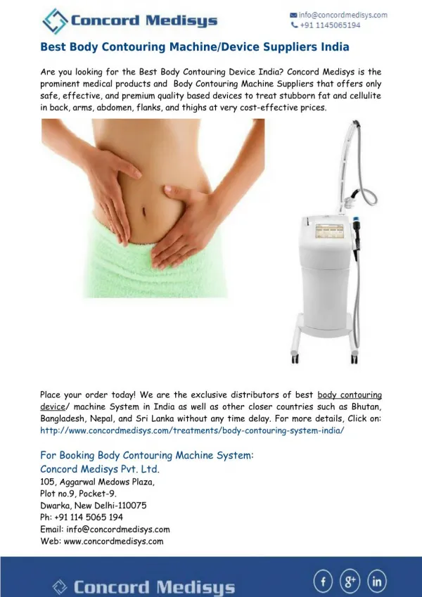 Best Body Contouring Machine Device Suppliers India