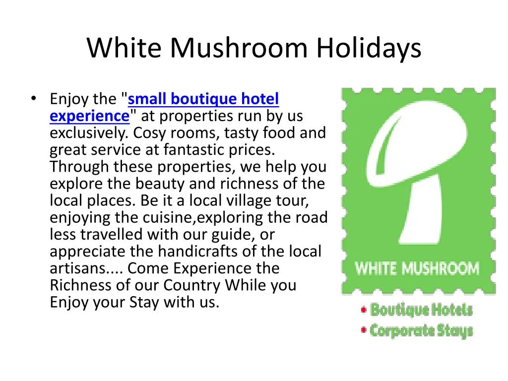 white mushroom holidays