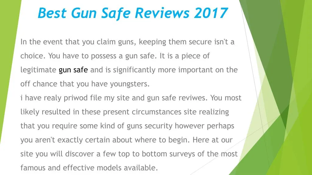 best gun safe reviews 2017