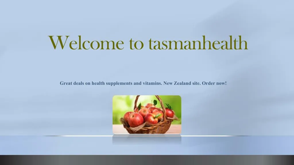 welcome to tasmanhealth
