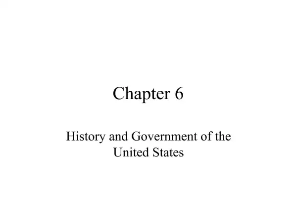History and Government of the United States
