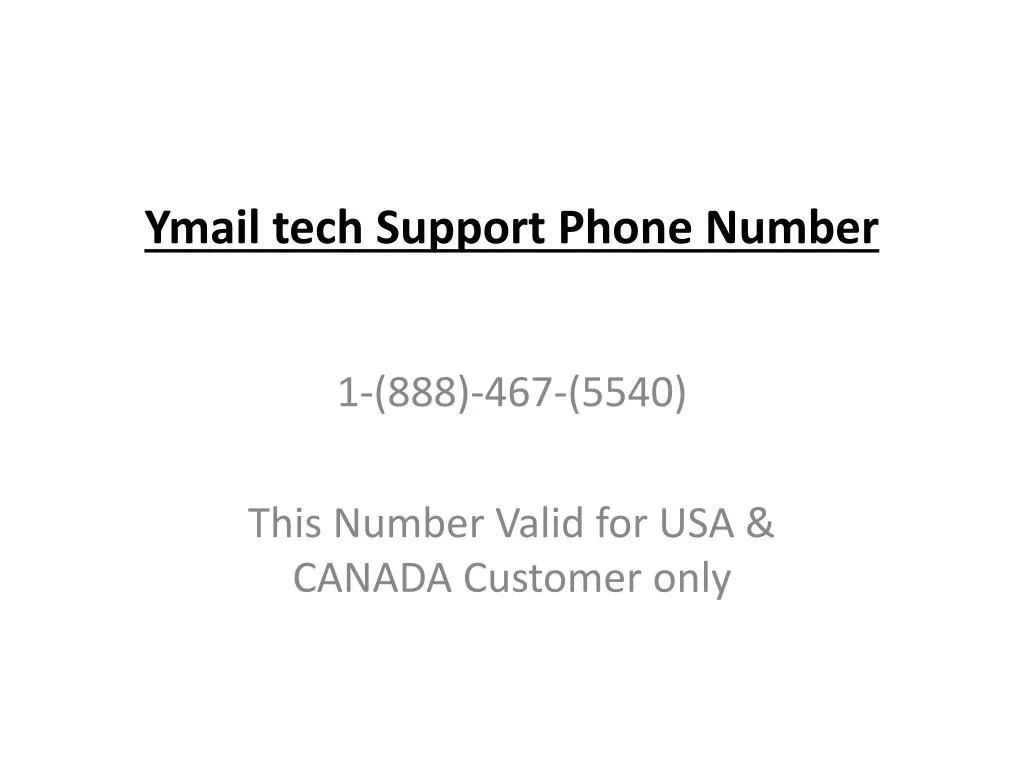 ymail tech support phone number