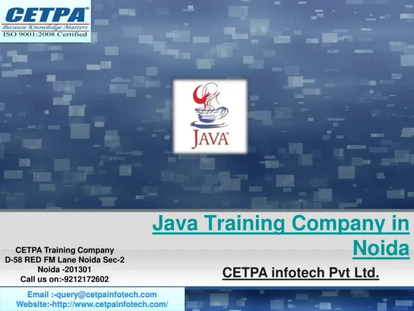 Java Training Company in Noida