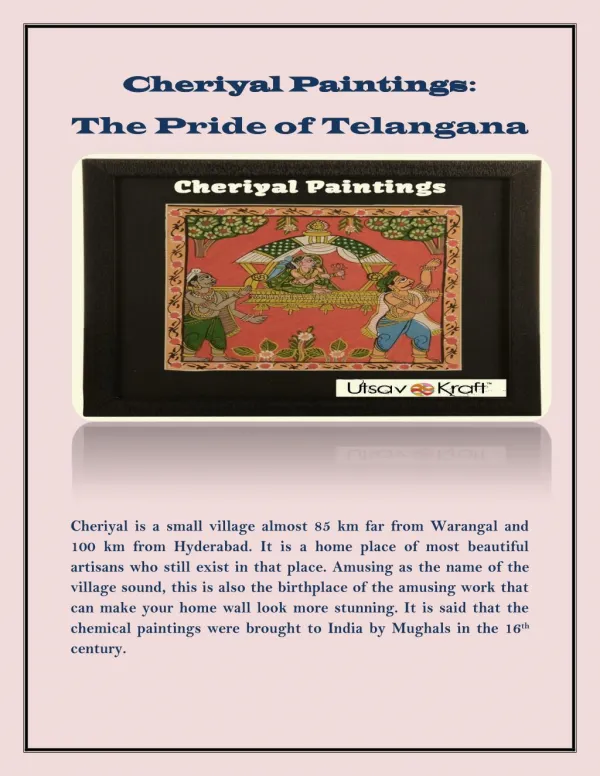 Cheriyal Paintings: The Pride of Telangana