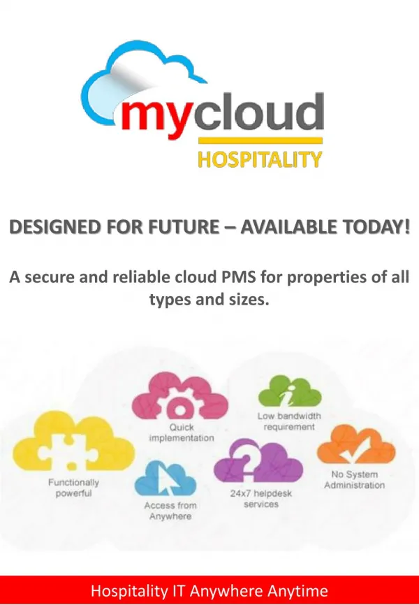 mycloud Hospitality - All-in-one Cloud PMS