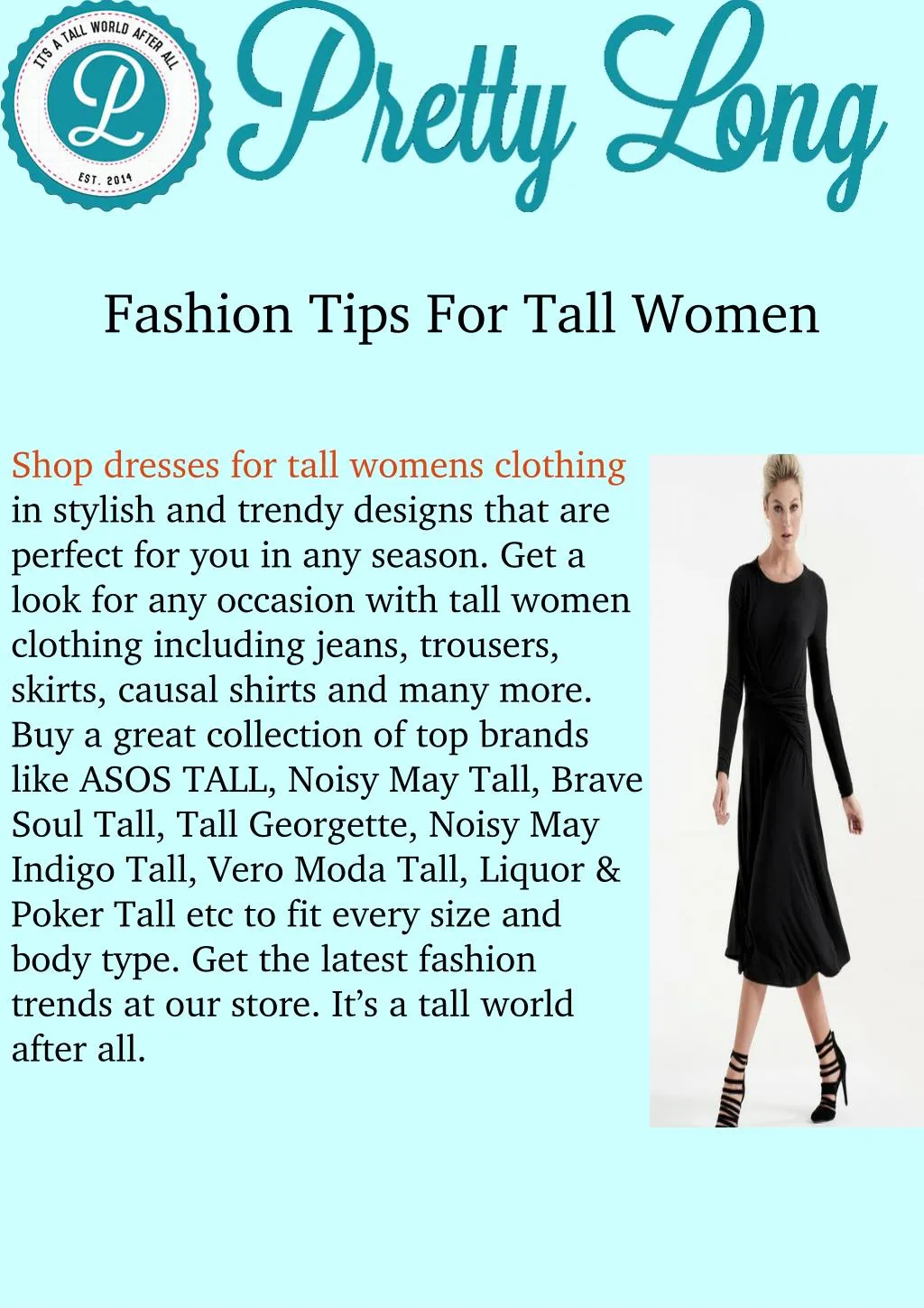 fashion tips for tall women
