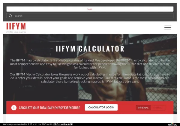 Macros Calculator  - IIFYM