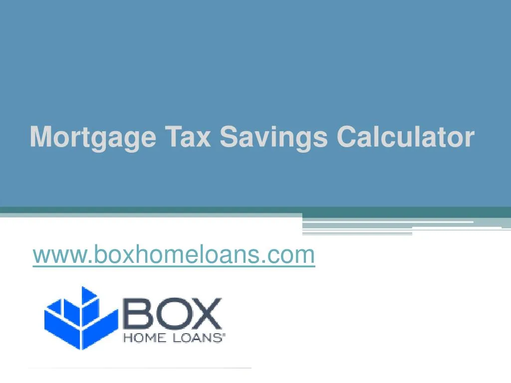 mortgage tax savings calculator