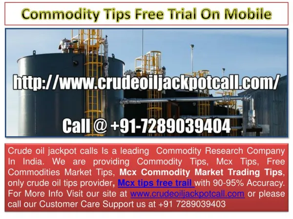Crude Oil Tips Free Trial On Mobile