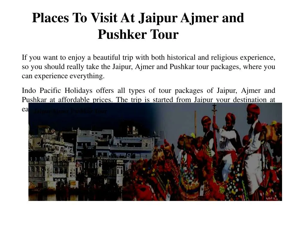 places to visit at jaipur ajmer and pushker tour