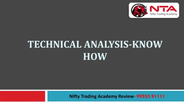 Nifty Trading Academy Review For Basic of Technical Analysis