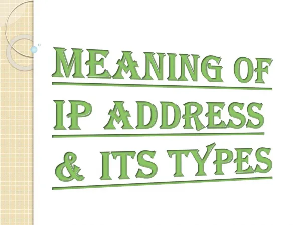 Know About Static or Dynamic IP Address