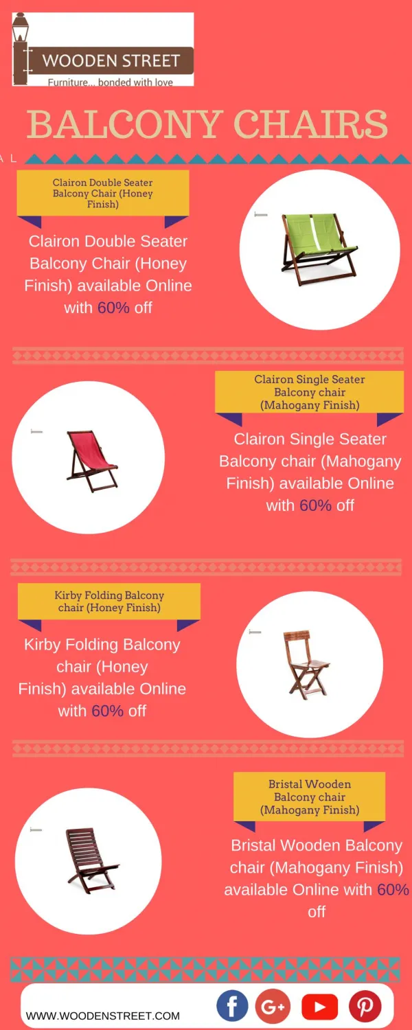 Latest Collection Of Modern Designed Balcony Chairs Online