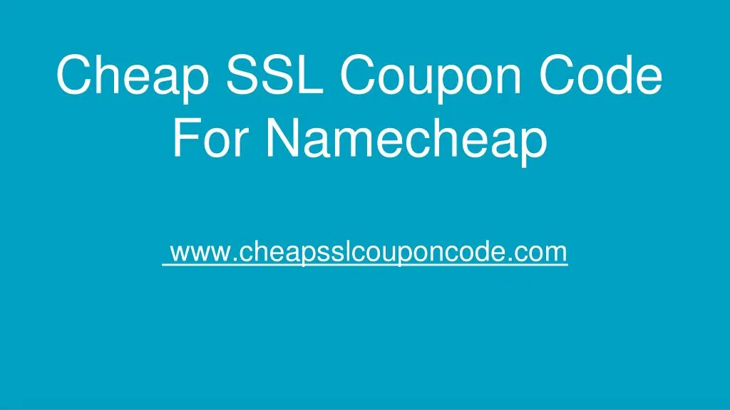 cheap ssl coupon code for namecheap