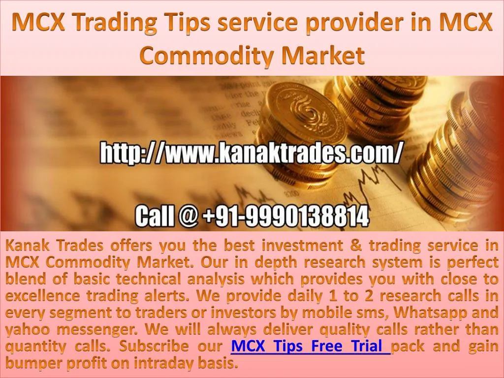 mcx trading tips service provider in mcx commodity market
