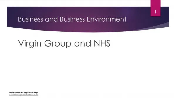 Business Environment Assignment Presentation– Virgin vs NHS