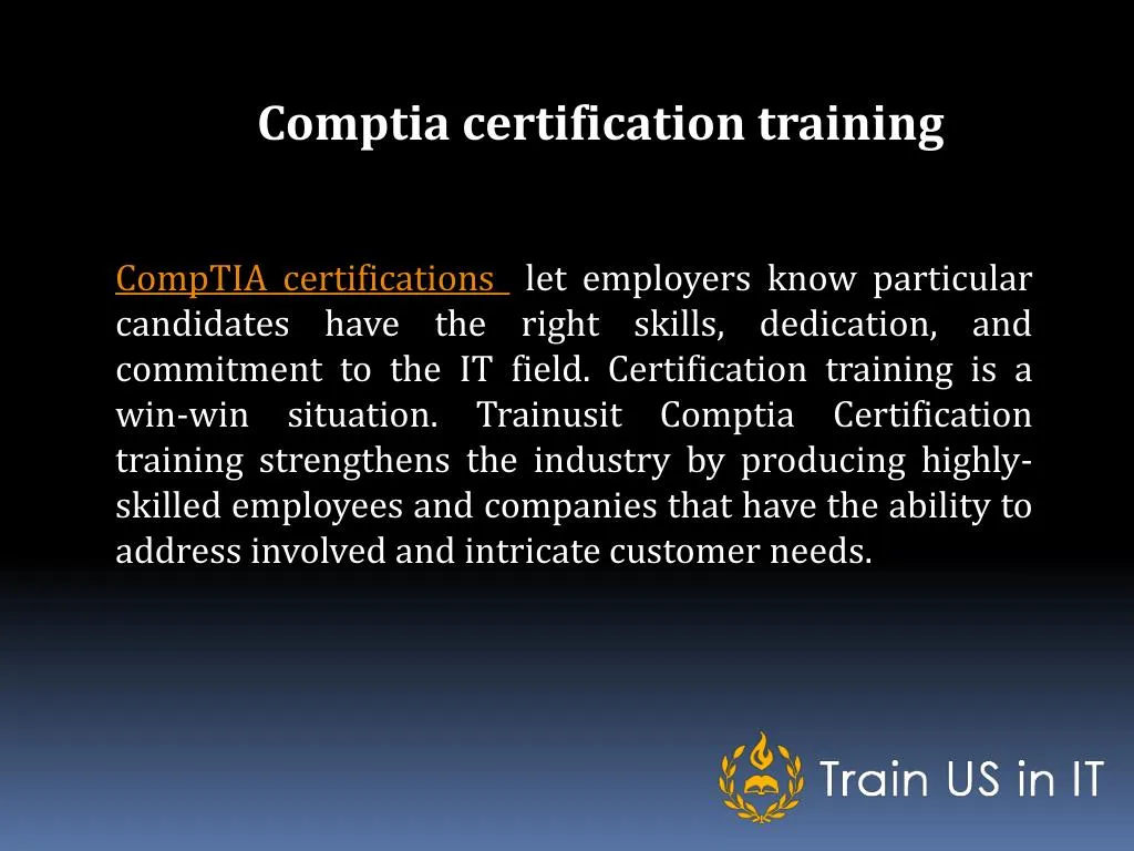 comptia certification training