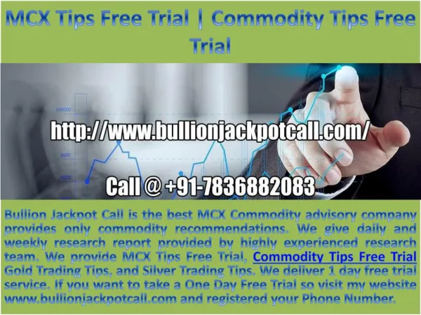 MCX Tips Free Trial | Commodity Tips Free Trial