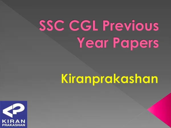Buy SSC CGL Previous Year Papers from Kiranprakashan