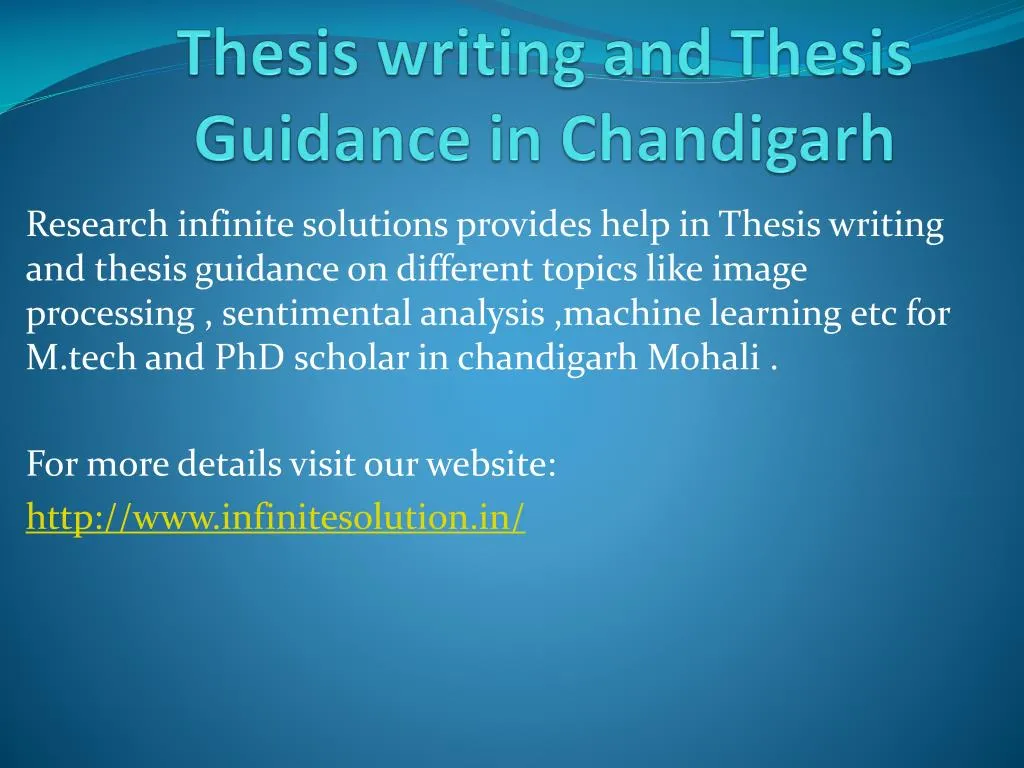 thesis writing and thesis guidance in chandigarh