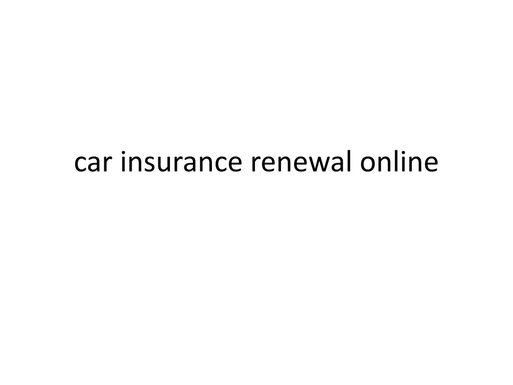 car insurance renewal online