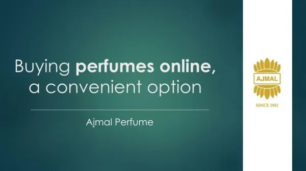 Buying perfumes online, a convenient option