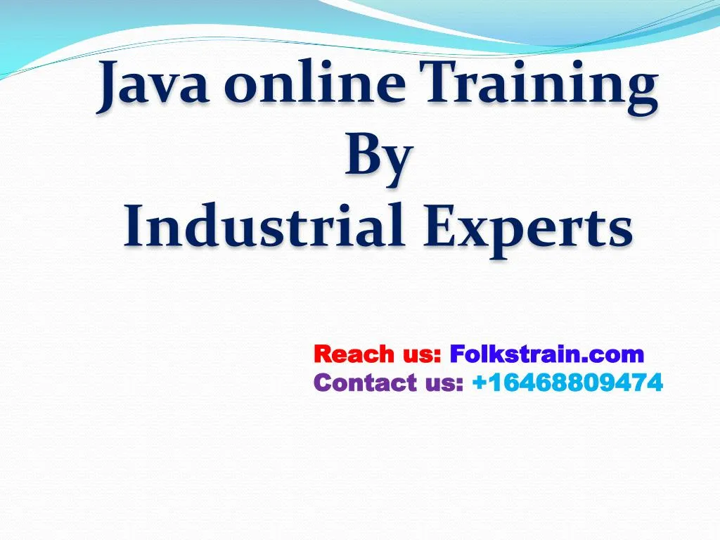 java online training by industrial experts