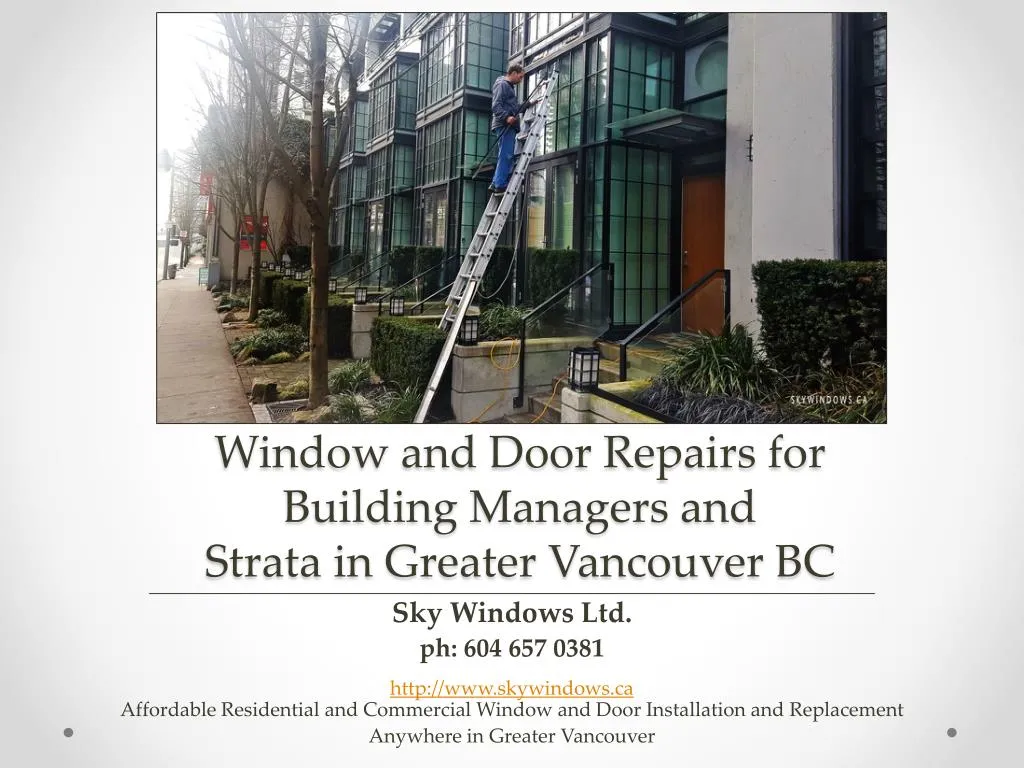 window and door repairs for building managers and strata in greater vancouver bc