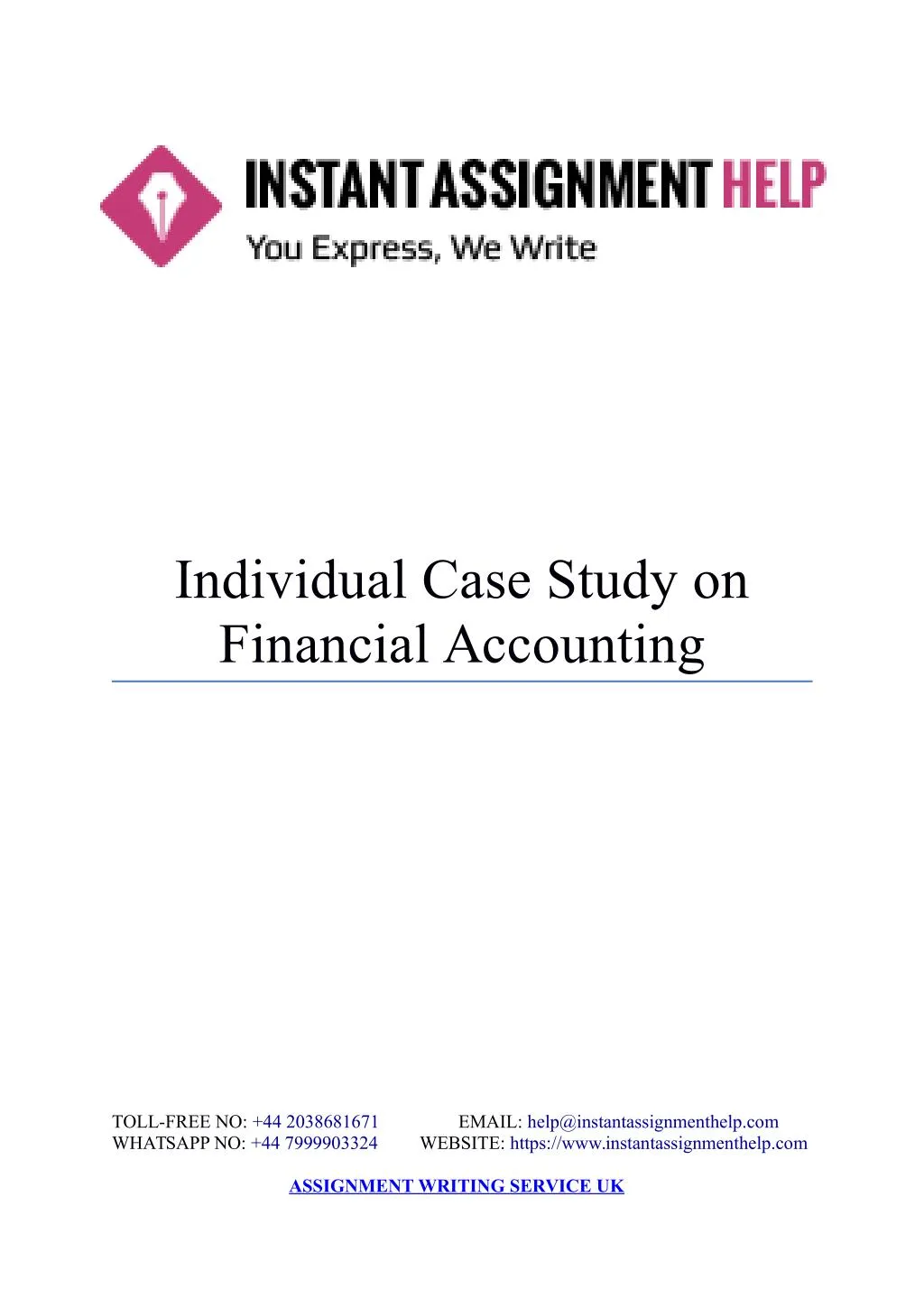 individual case study on financial accounting