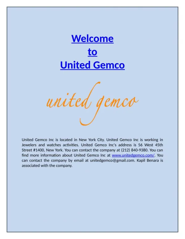 Wholesale Handmade Fashion Jewelry Online - United Gemco Inc.