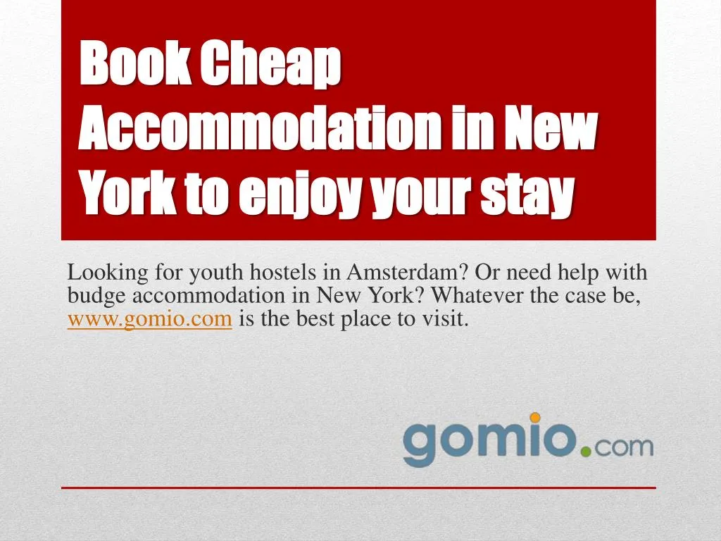 book cheap accommodation in new york to enjoy your stay