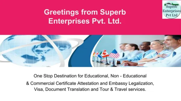 Greetings from Superb Enterprises Pvt. Ltd