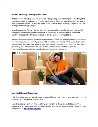 Packers and Movers in Jaipur | Movers and Packers Services in Jaipur - slide 1