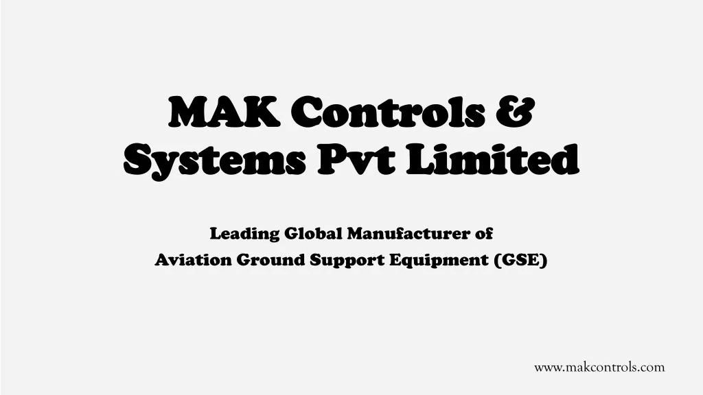 mak controls systems pvt limited