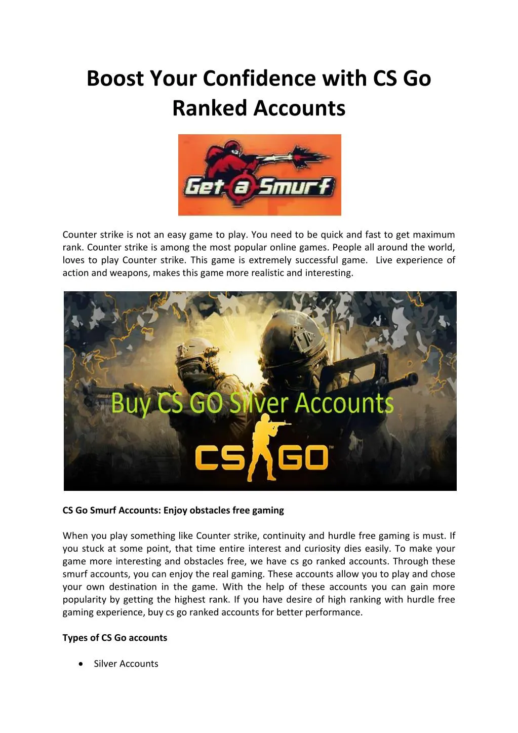 boost your confidence with cs go ranked accounts