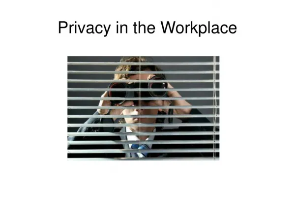 Privacy in the Workplace - Severance lawyers