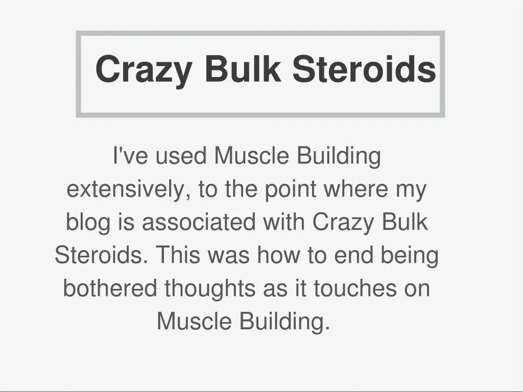 crazy bulk steroids
