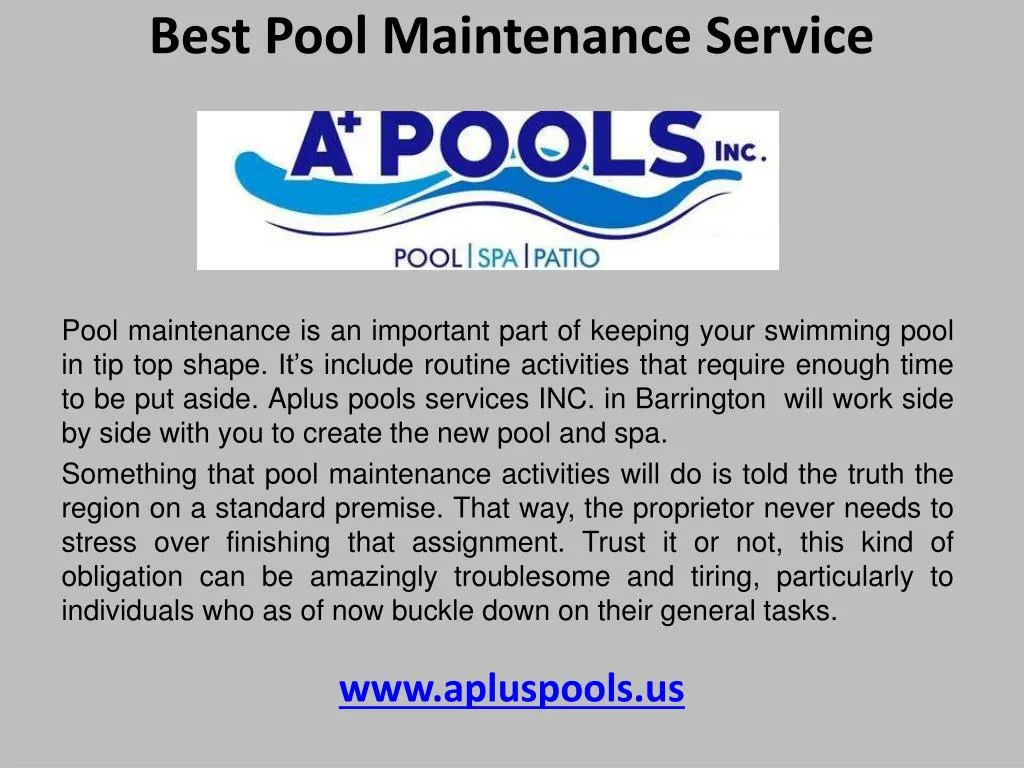 best pool maintenance service