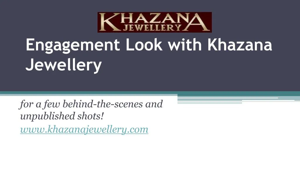 engagement look with khazana jewellery