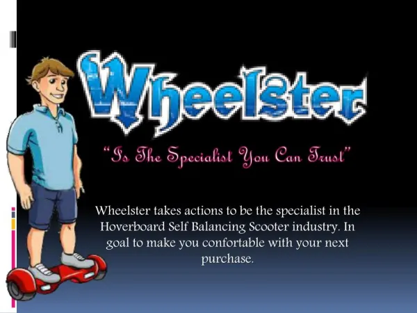 You Can Trust Wheelster Hover Board Cheap