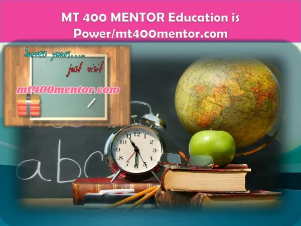 MT 400 MENTOR Education is Power/mt400mentor.com